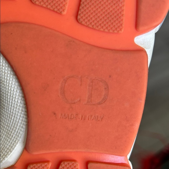 Dior Cream Sneakers with Orange Soles B22 sneakers Unisex sz 37 - Picture 12 of 16